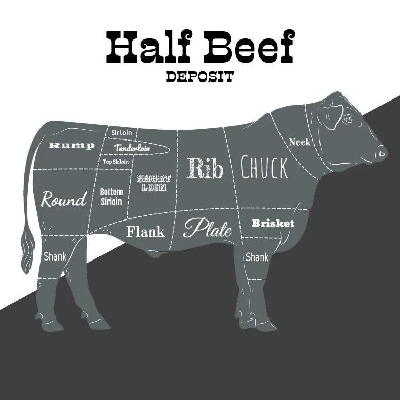 Half Beef Custom Cut (Deposit)